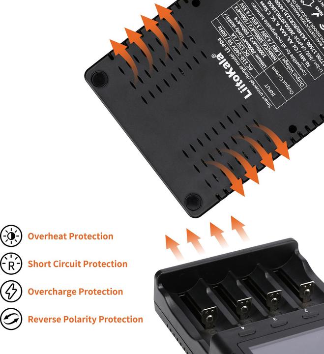 Immagine prodotto Swaytronic Caricabatterie agli ioni di litio Lii-PD4 (1 pz., Caricabatterie senza batteria)