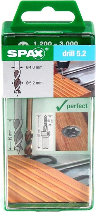 Produktbild Spax Bohrer 5,2 mm Ve5ück Anwendung Holz Auf (5.2 mm)