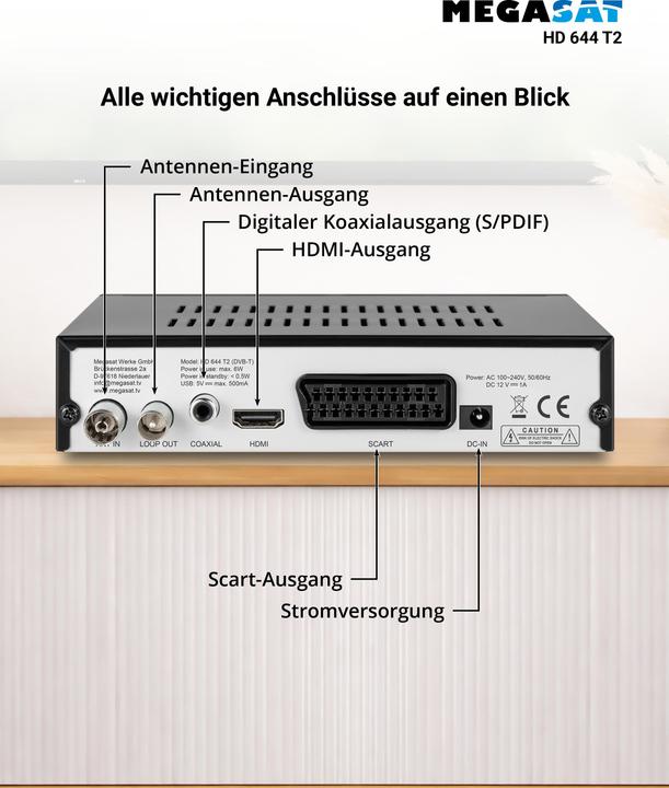 Produktbild Megasat HD644T2 (DVB-T2)