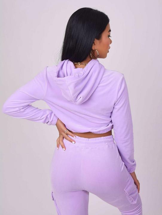 Produktbild Project X Paris kurzer kapuzenpuover aus samt für en (L)