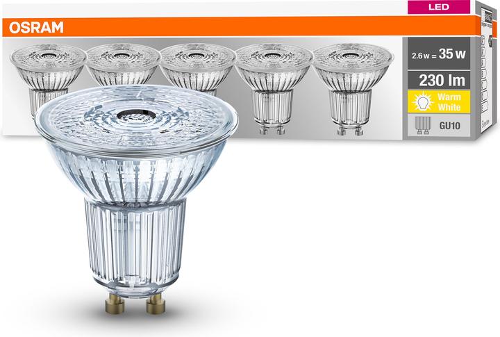 Produktbild Osram GU10 Reflektor - Par16 (GU10, 2.60 W, 230 lm, 5 x, F)
