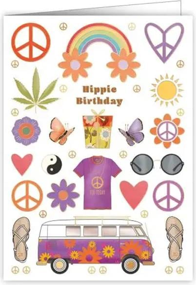 Produktbild Quire Geburtstagskarte Hippie Birthday