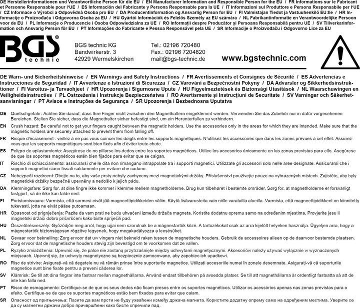 Image du produit BGS Rail de support pour 12 douilles de clé à douille | aimanté | pour 12,5 mm (1/2")