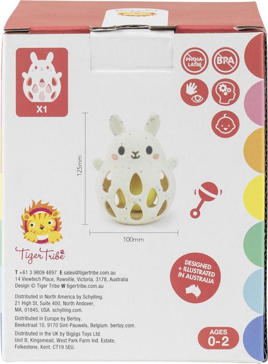 Actual product image Selecta Spielzeug Silikonrassel - Kaninchen