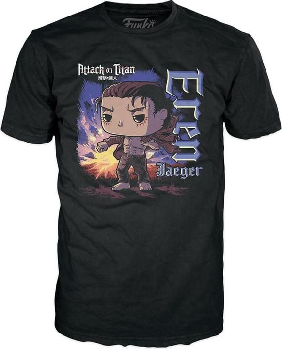 Actual product image Funko Attack on Titan POP! & Tee Vinyl Figure & T-Shirt Set Eren w/ marks Size XL