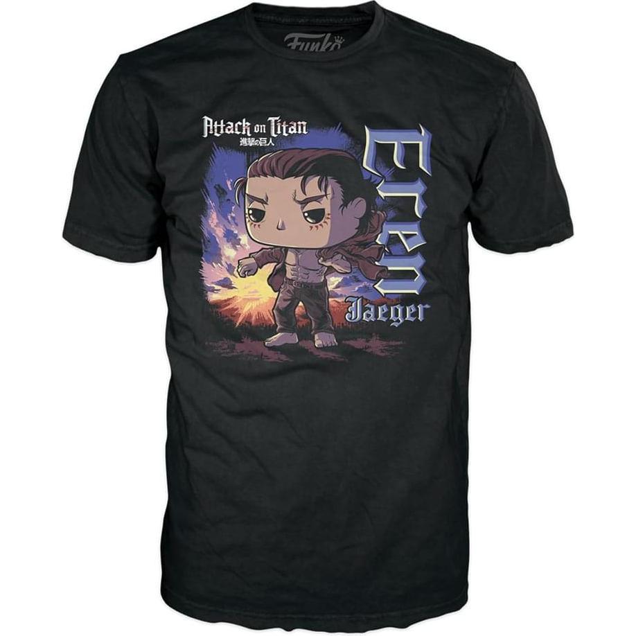 Thumbnail - Funko Attack on Titan POP! & Tee Vinyl Figur & T-Shirt Set Eren w/ marks Grösse L