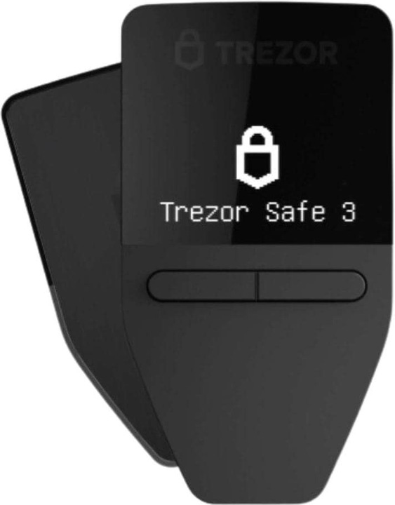 Actual product image Trezor Safe 3 - Cosmic Black (Bitcoin, Bitcoin cash, Ethereum Classic, Cardano, Dogecoin, Litecoin, Stellar)