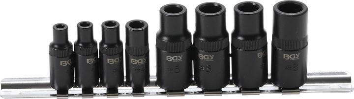 BGS Jeu de mandrins à tarauds 6,3 mm (1/4") / 10 mm (3/8") magnétique 8 pièces