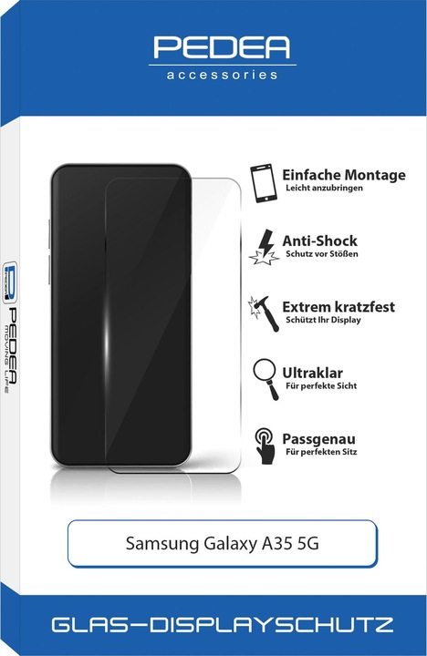 Immagine prodotto Pedea Protezione dello schermo in vetro (1 Pezzo/i, Samsung Galaxy A35)