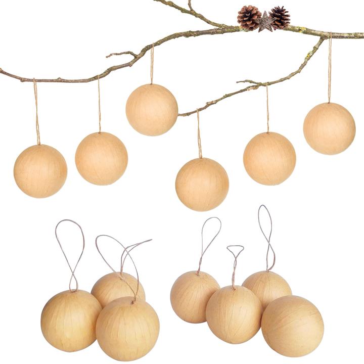 Actual product image Papierdrachen 12 papier-mâché Christmas baubles - brown (12 -part)