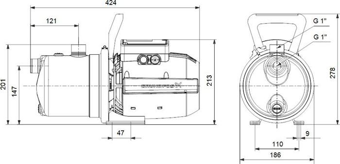 Produktbild Grundfos JP 5-48 (Gartenpumpe)