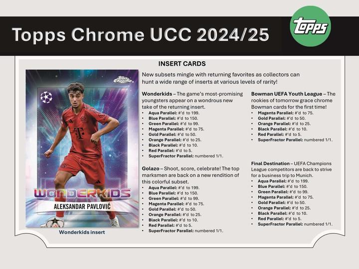 Actual product image Topps 2024-25 ChromeÂ® UEFA Club Competitions - Hobby Box (Box Set & Collection)