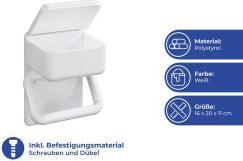 Produktbild Wenko toilet roll holder white (6326)