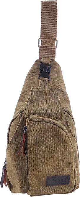 Produktbild Only-Bags.Store Vintage Canvas Satchel Schulter Sling Chest Pack Multifunktionale Outdoor Kleine Umhängetasche