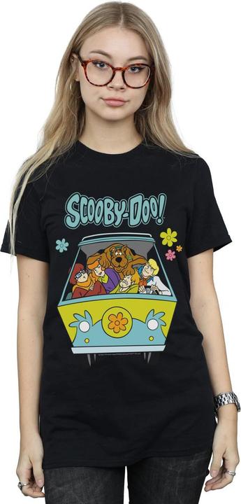 Actual product image Scooby Doo Womens/Ladies Mystery Machine Group Cotton Boyfriend T-Shirt (5XL)