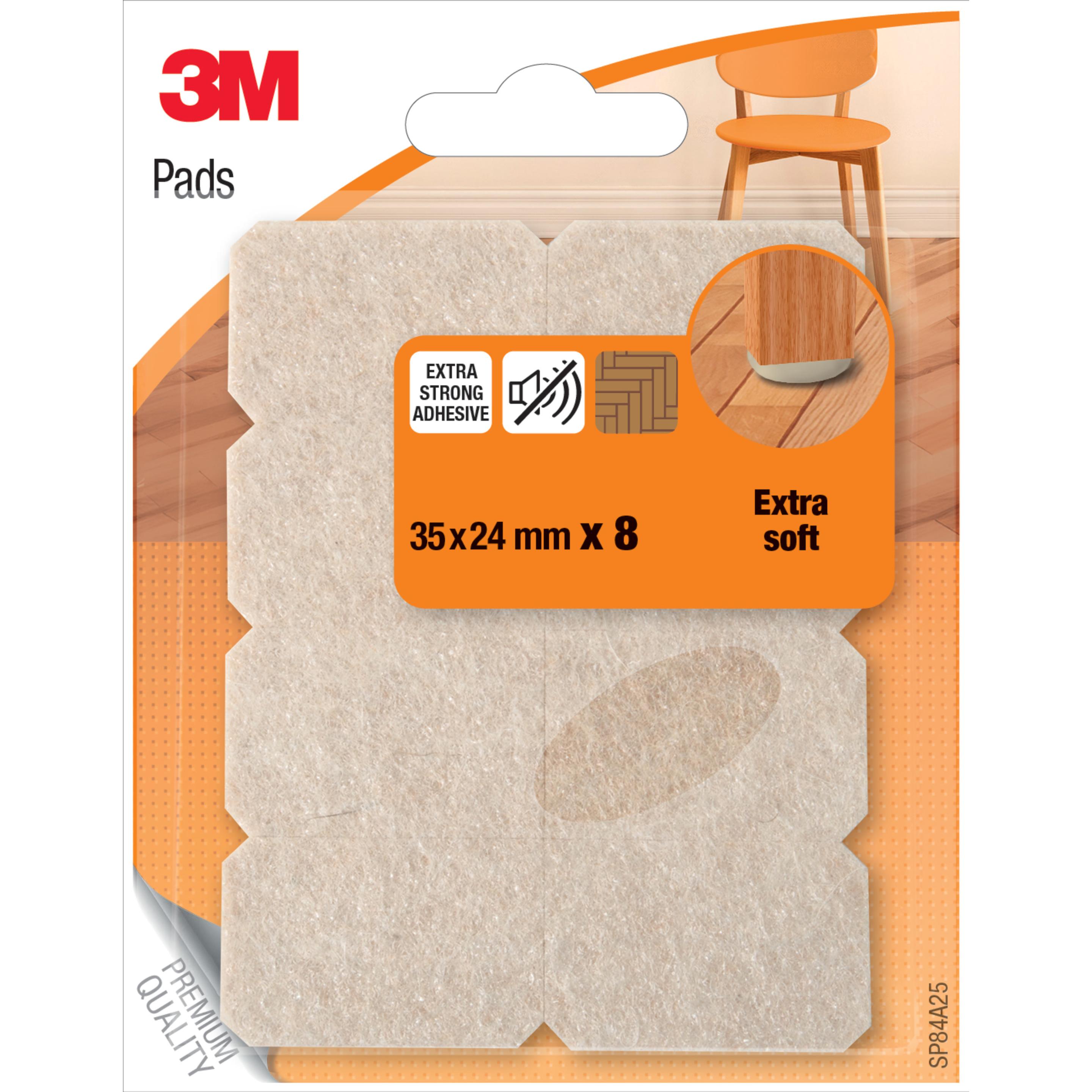 3M, Möbelgleiter + Schutzpuffer, Gleiter (Filzgleiter, 8 Stück)