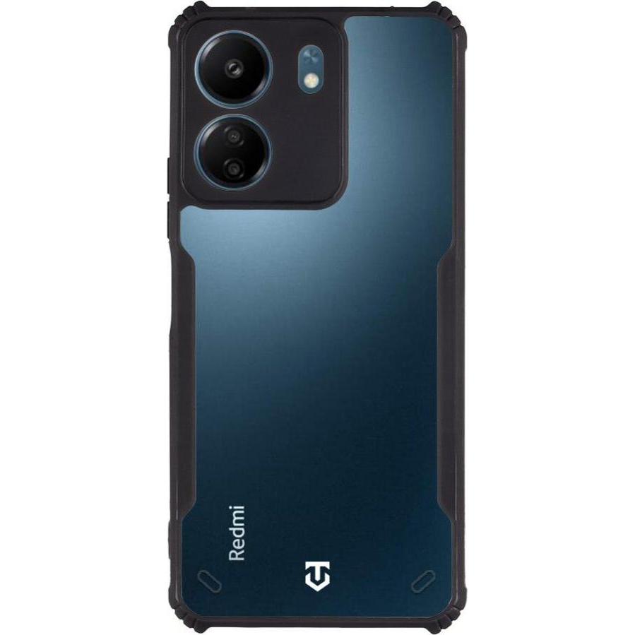 Tactical Quantum Stealth Cover for Xiaomi Redmi 13C/Poco C65 Clear/Black (Xiaomi Poco C65, Xiaomi Redmi 13C), Smartphone...