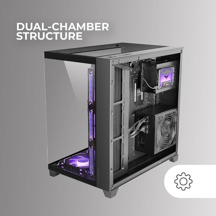 Actual product image Mars Gaming Boitier Moyen Tour Atx Mc-3c RGB Avec Panneaux Vitrés (Blanc) (ATX, mATX, Mini-ITX)