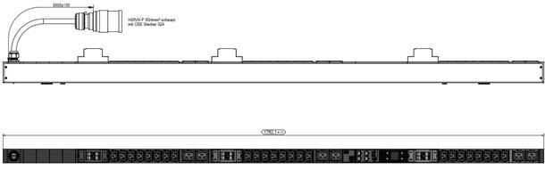 Actual product image Bachmann BN7000 24xC13 6xC19 6xLS Mess.p.Ph. 5G4 5CEE3x16A Lan Schalt.p.D.