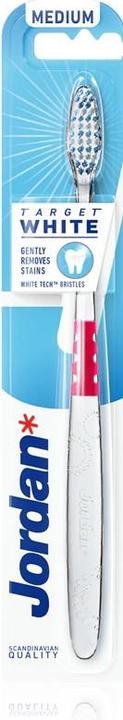 Actual product image Jordan Target White Toothbrush Medium 1 Pc. (Medium, 1x)