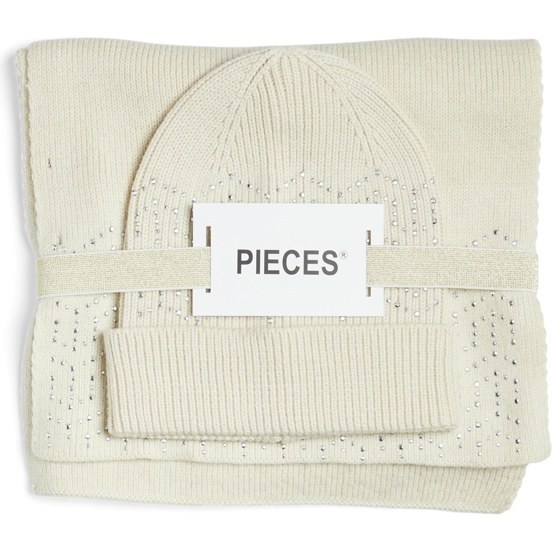 Thumbnail - Pieces, Damen, Schal, Pcnasmine Scarf/Hood Gift Set Bc, Weiss