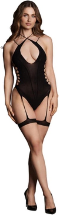 Produktbild Le Désir Metis XVI - Body with Garters and Crossed Neckline - One Size (One Size)
