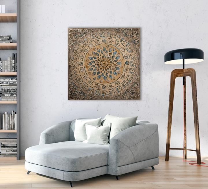 Image du produit Alldecor Image Fleurs Mandala (100 x 100 cm)