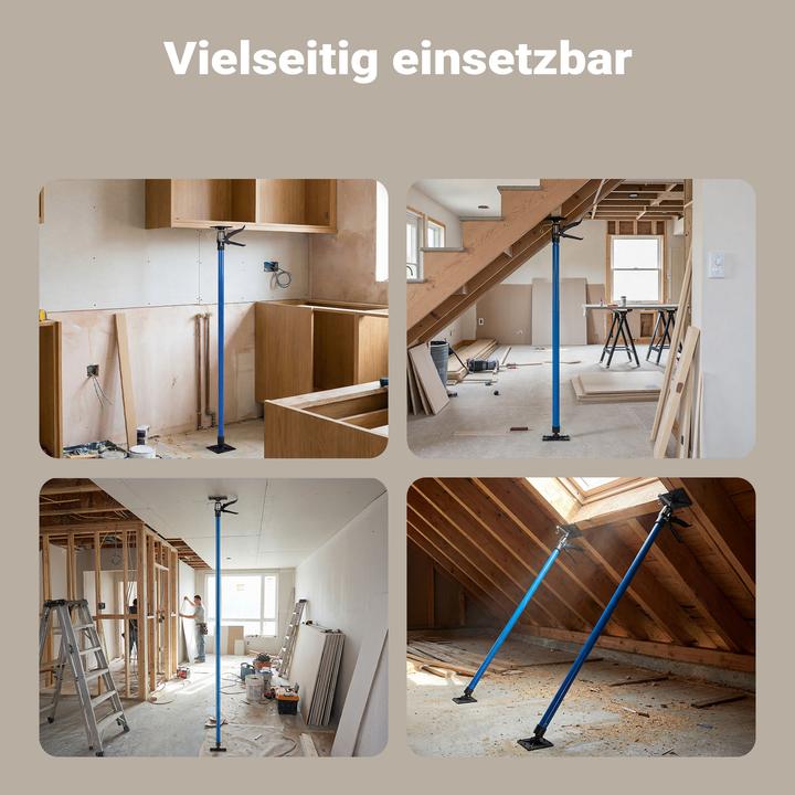 Actual product image Wiltec Ceiling support 115-290cm 30kg Steel assembly support One-handed support Construction support (2900 mm)