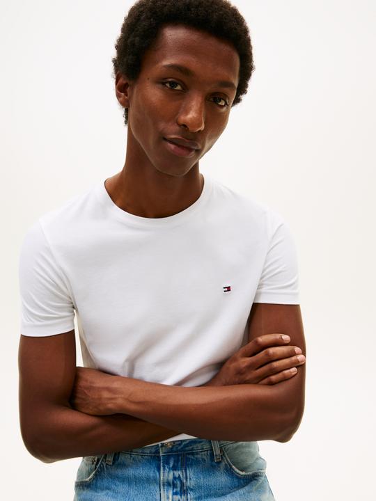 Actual product image Tommy Hilfiger Crew Neck T-Shirt Slim Fit White (L)