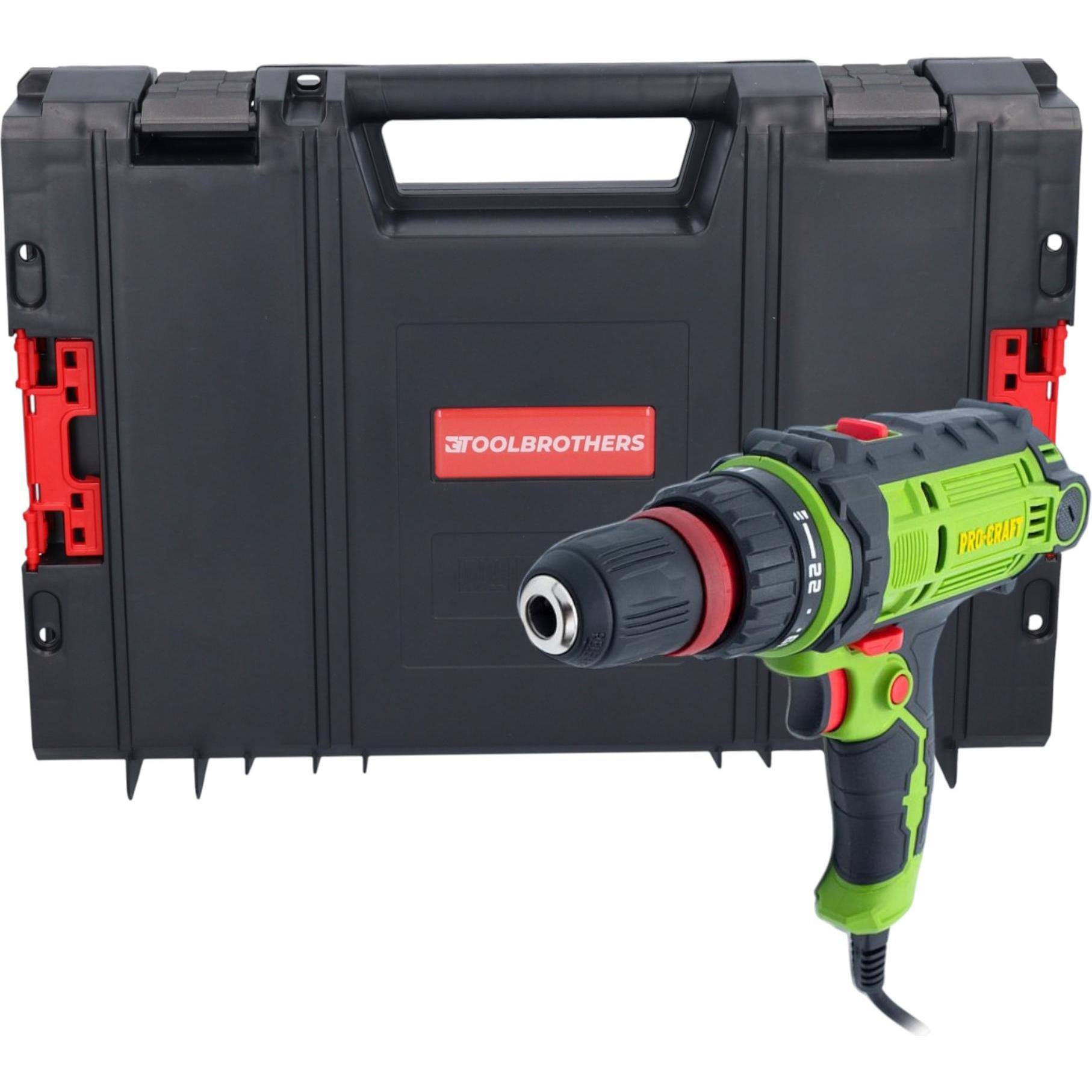 Procraft, Trapano + Avvitatore a batteria, PB300DFR Bohrschrauber 300 Watt 40 Nm + RHINO Toolcase