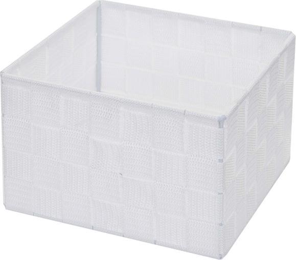 Actual product image Swisshandel24 4x Storage Basket, Decorative Basket Basket Storage Shelf Basket Deco 12x19x19cm white (19 cm, 4x)