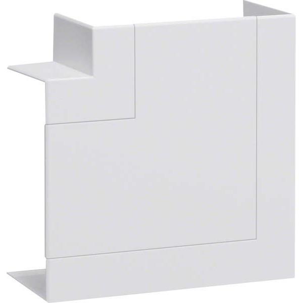 Hager, Leitungsführung, TEH BR651305H9010 Flachwinkel schnittk. halogenfrei BR 65x130mm Oberteil 80mm re