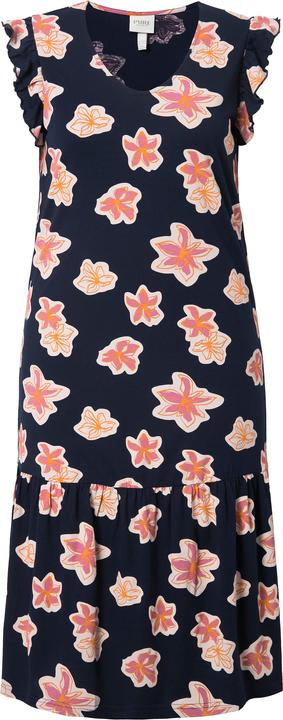 Image du produit Ulla Popken Chemise De Nuit, Motif Floral, Encolure V, Manches Volantées, Coton Bio (42, 44)