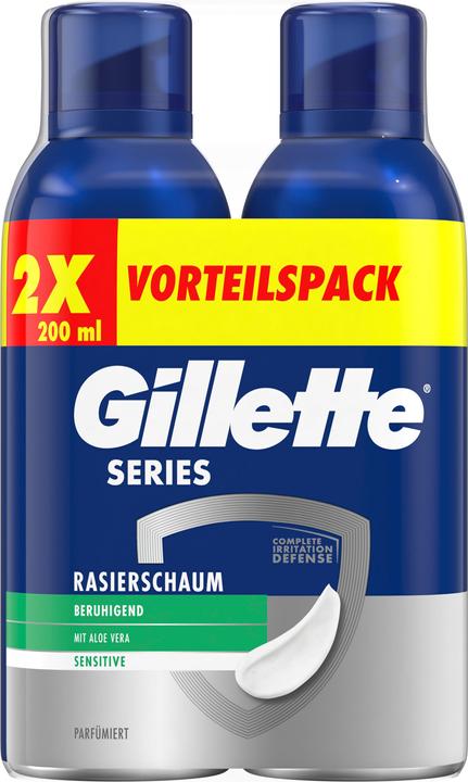 Produktbild Gillette - Duo Pack Series Sensitive Rasierschaum 2 x 200 ml (400 ml, Rasierschaum)