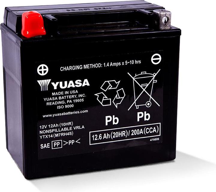 Produktbild Yuasa YTX14 (12 V, 12.60 Ah, 200 A)