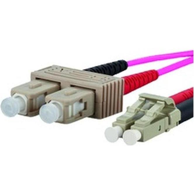 Thumbnail - Metz Connect 151S1EOJO10E. Kabellänge: 1 m, Lichtleitertyp: OM4, Anschluss 1: 2x SC, Anschluss 2: 2x (CAT7, 1 m), Netzwe...