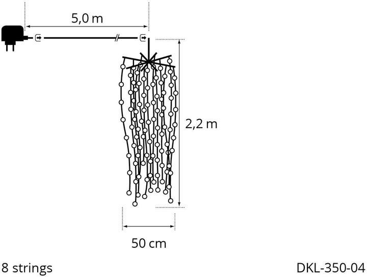Actual product image Fascinating Lights Angel Waterfall 220 silver (2.20 m)