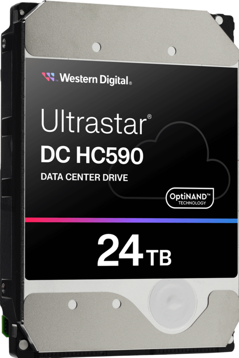 Produktbild WD Ultrastar DC HC590 3.5inch 26.1 24TB 512 7200RPM SAS ULTRA 512E SE P3 (24 TB, 3.5", CMR)