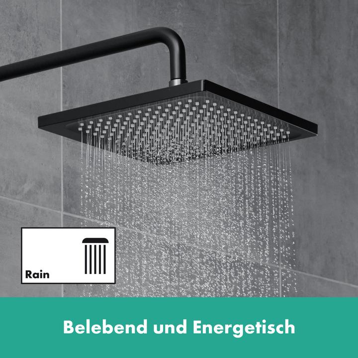 Actual product image hansgrohe HG overhead shower Crometta E 240, 1 jet matt black (1 Beam type, 18 l/min)