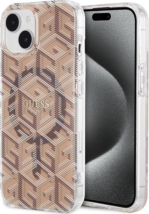 Produktbild Guess GUHMP15SHGCUSTGW iPhone 15 / 14 / 13 6.1" brązowy/brown hardcase IML GCube MagSafe (Apple iPhone 15)