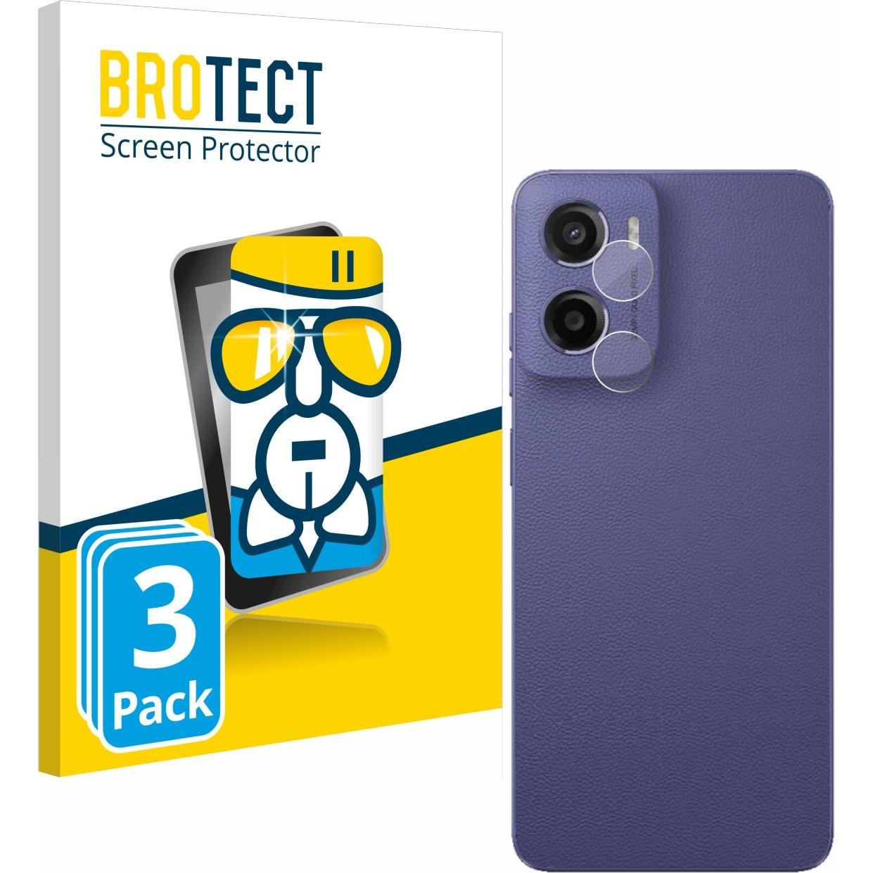 BROTECT Schutzglas Schutzfolie Displayschutz Display Schutz Glas Folie klar (3 Stück, Motorola Moto E), Smartphone Schut...