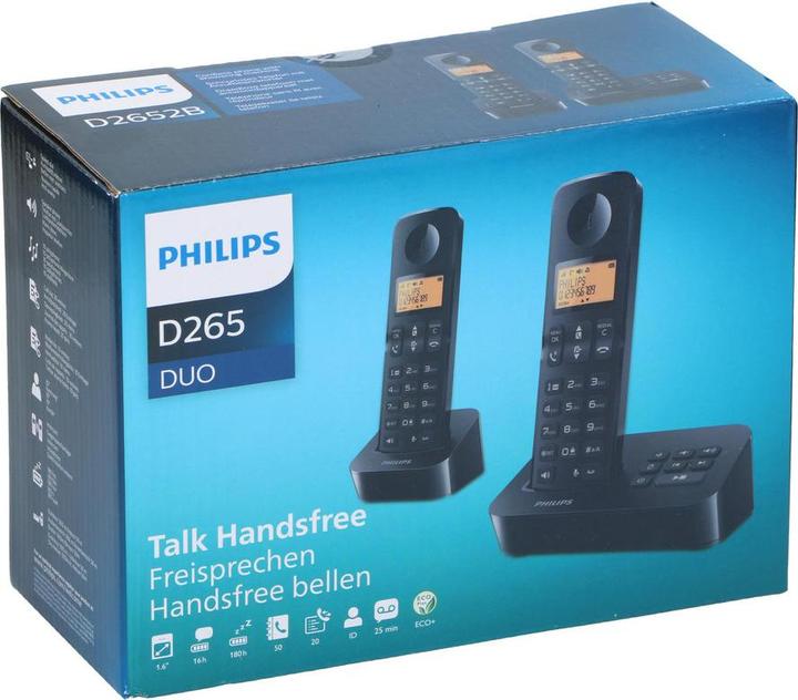 Image du produit Philips D2652B/01 Téléphone sans fil avec répondeur