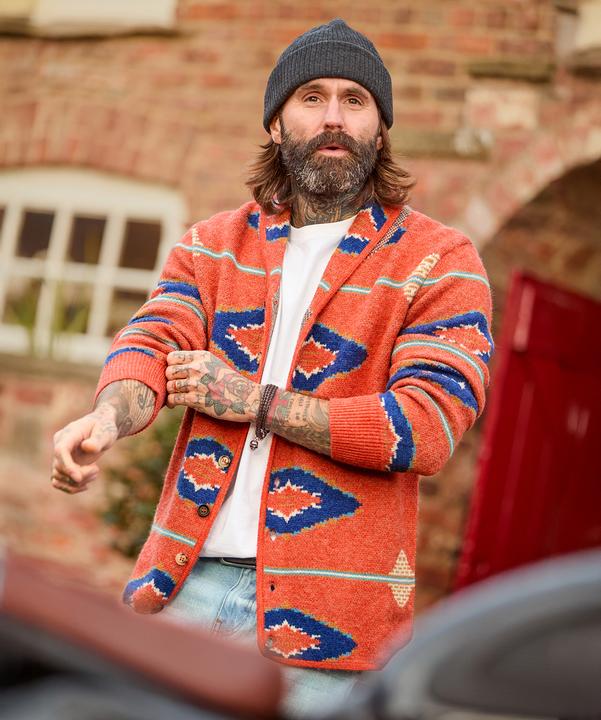 Produktbild Joe Browns Aztec Knitted Shawl Neck Cardigan (M)