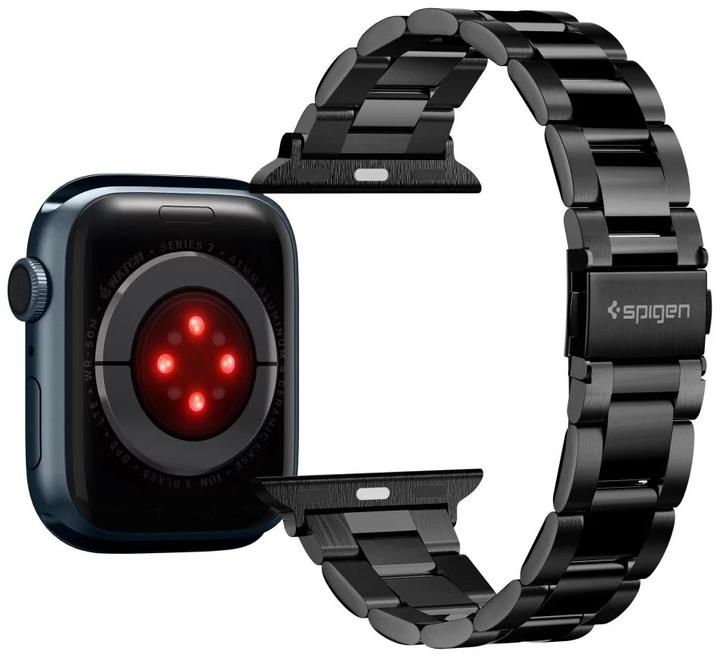 Produktbild Spigen MODERN FIT BAND Apple Watch 4 / 5 / 6 / 7 / 8 / SE (38 / 40 / 41MM) BLACK (38 mm, 40 mm, 41 mm, Edelstahl, Stainless Steel)
