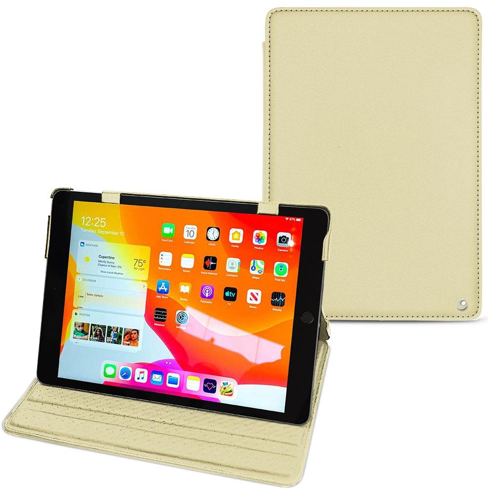 Noreve Lederschutzhülle horizontal (iPad 10.2 2019), Tablet Hülle, Beige