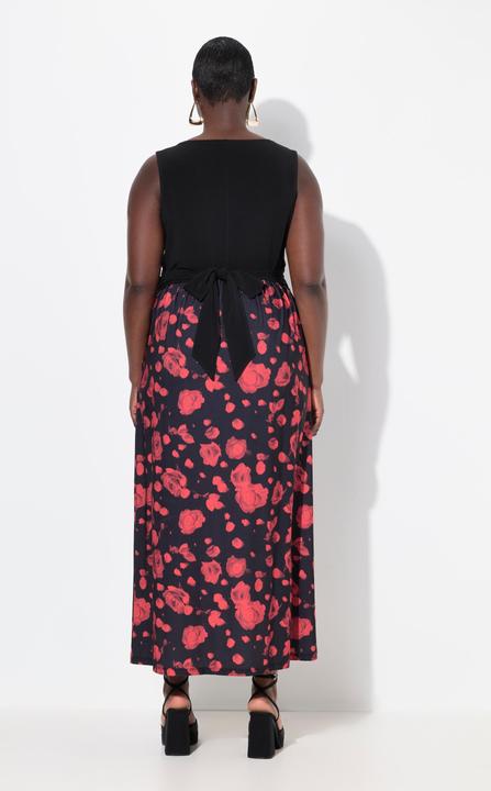 Produktbild Ulla Popken Maxikleid, A-Linie, V-Ausschnitt, ärmellos, Taschen (54)
