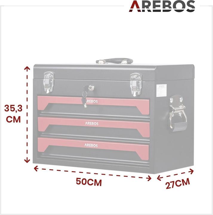 Actual product image Arebos Toolbox (172 pieces)