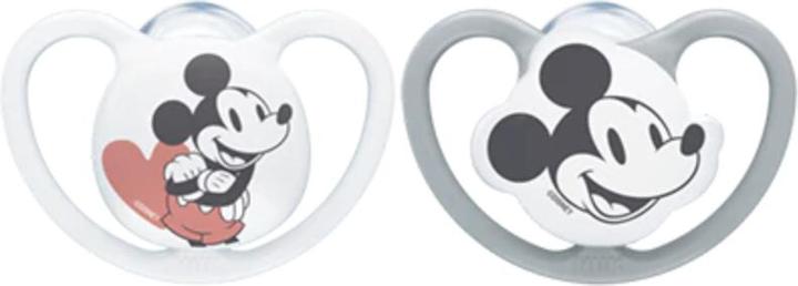 Actual product image NUK Disney Minnie Mouse Space silicone pacifier, 0-6 months, 2 pieces, gray & white (2 x, up to 6 M.)