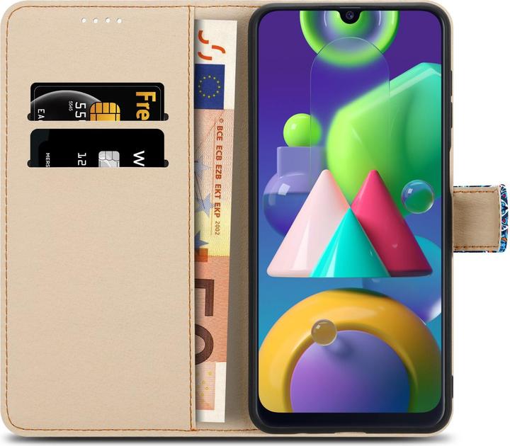 Actual product image Cadorabo Book Cover with Print for Samsung Galaxy M31 (Samsung Galaxy M31)