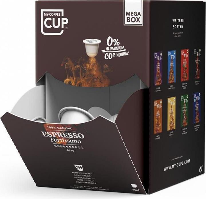 Immagine prodotto My-Cups Caffè in capsule Espresso Fortissimo 100s Megabox (100 x Porta.)